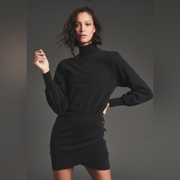 Retrofete Dresses & Skirts - NWT Retrofete black Althea sweatshirt mini dress